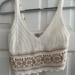 Hollister crochet tank